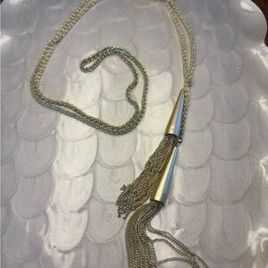 Kendra Scott Bolo Elegant Gold Tassel Necklace